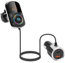 Linocell FM-sender med Bluetooth og hurtig opladning