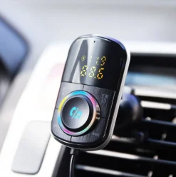 Linocell FM-sender med Bluetooth og hurtig opladning