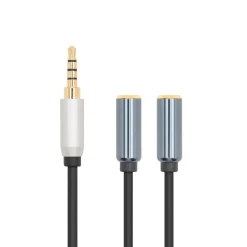 Linocell Forgreningskabel til 3,5 mm stik - Sort