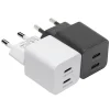 Linocell GaN hurtiglader 35 W PD med 2 USB-C-porte - Sort