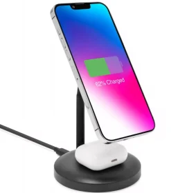 Linocell 2-i-1 opladningsstation til trådløs opladning - Sort