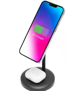 Linocell 2-i-1 opladningsstation til trådløs opladning - Sort