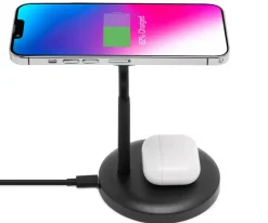 Linocell 2-i-1 opladningsstation til trådløs opladning - Sort