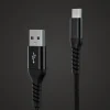 Linocell Kevlar 1 m USB-C Sort