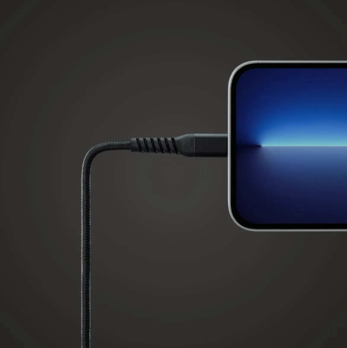 Linocell Kevlar USB-A til Lightning-kabel - MFi - Sort - 2 m