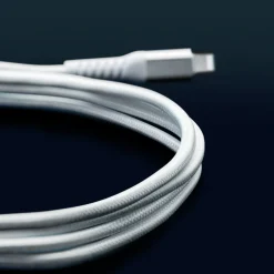 Linocell Kevlar USB-A til Lightning-kabel - MFi - Hvid - 1 m