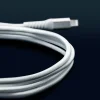 Linocell Kevlar USB-A til Lightning-kabel - MFi - Hvid - 2 m