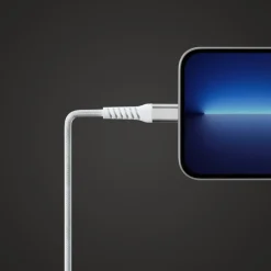 Linocell Kevlar USB-A til Lightning-kabel - MFi - Hvid - 2 m