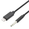 Linocell Lightning til 3,5 mm kabel - MFi - Sort - 1 m