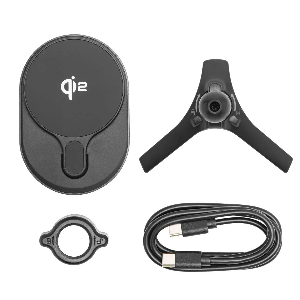 Linocell Magnetisk Qi2 opladningsplade til bilen 15 W