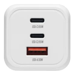 Linocell Premium GaN multilader 65 W PD - Hvid