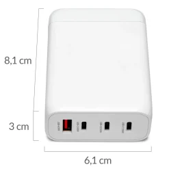Linocell Premium GaN Multilader PD 3.0 100 W - Hvid