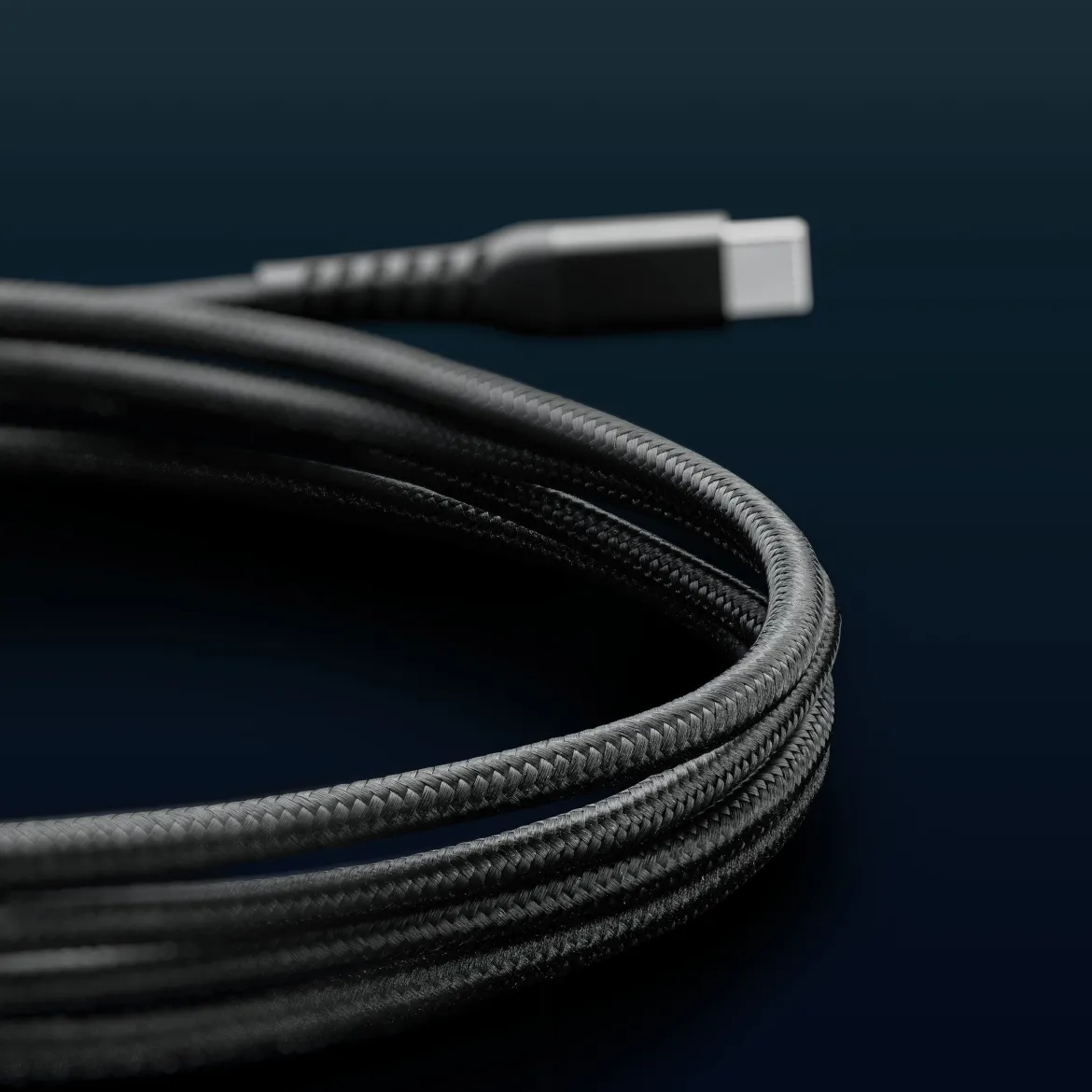 Linocell Premium Kevlar USB-C til Lightning-kabel - MFi - Sort - 1 m