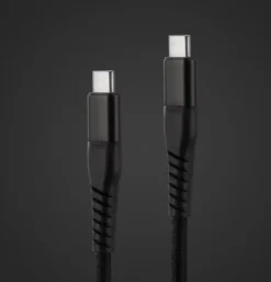 Linocell Premium Kevlar USB-C 3.2 Kabel - Sort 2 m