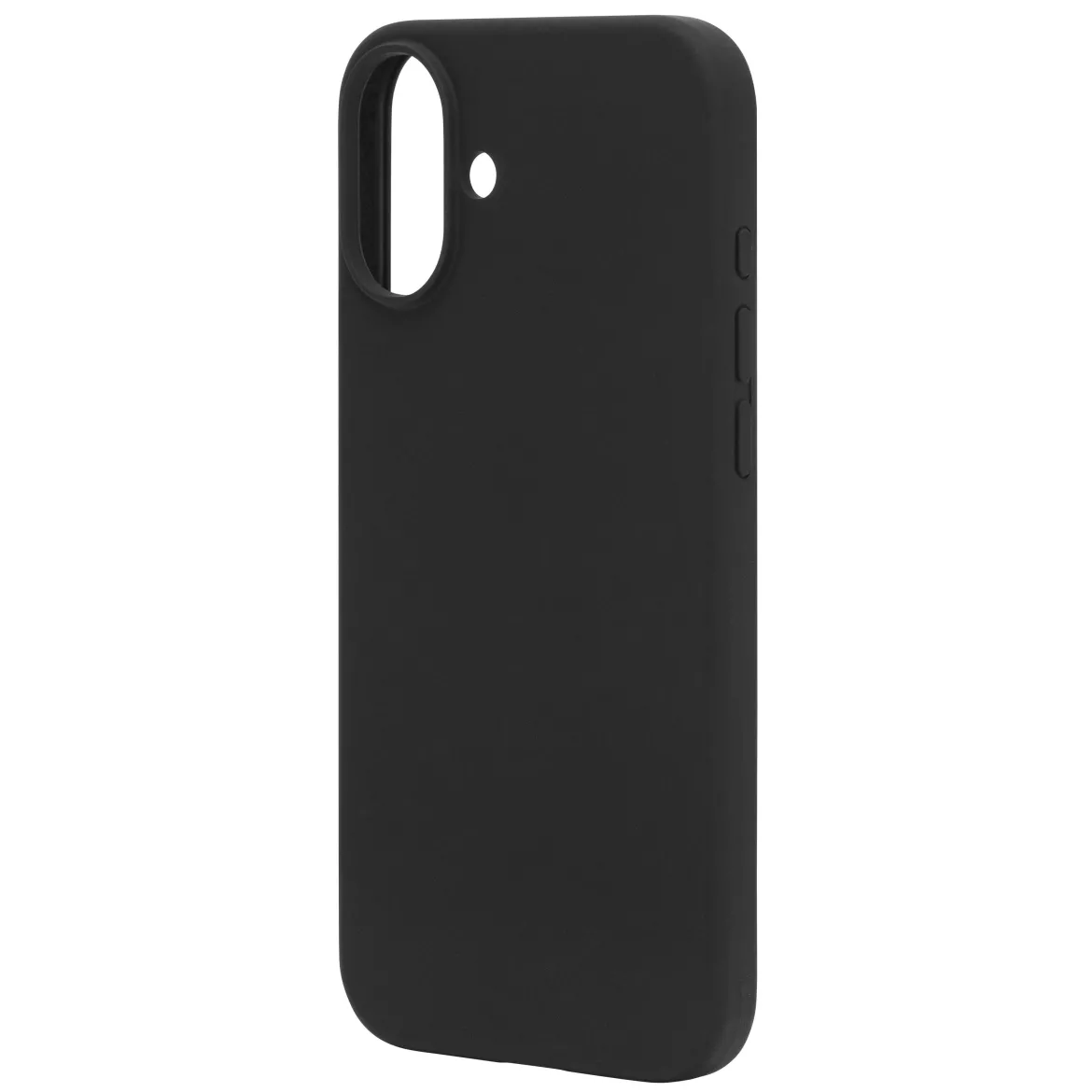 Linocell rubber case til iPhone 16 Plus - Sort