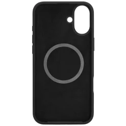 Linocell rubber case til iPhone 16 Plus - Sort