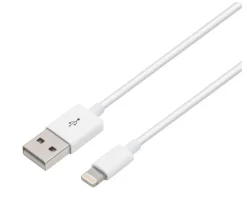 Linocell USB-A til Lightning-kabel - MFi - Hvid - 1 m