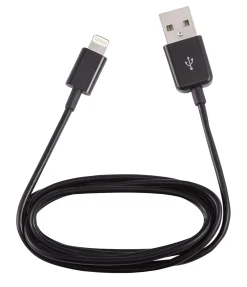 Linocell USB-A til Lightning-kabel - MFi - Sort - 1 m