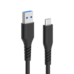 Linocell USB-A til USB-C 3.0-kabel - Sort - 0,2 m