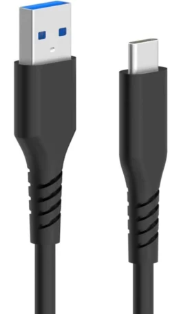Linocell USB-A til USB-C 3.0-kabel - Sort - 0,5 m
