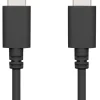 Linocell USB-C 2.0-kabel - 60 W - Sort - 2 m