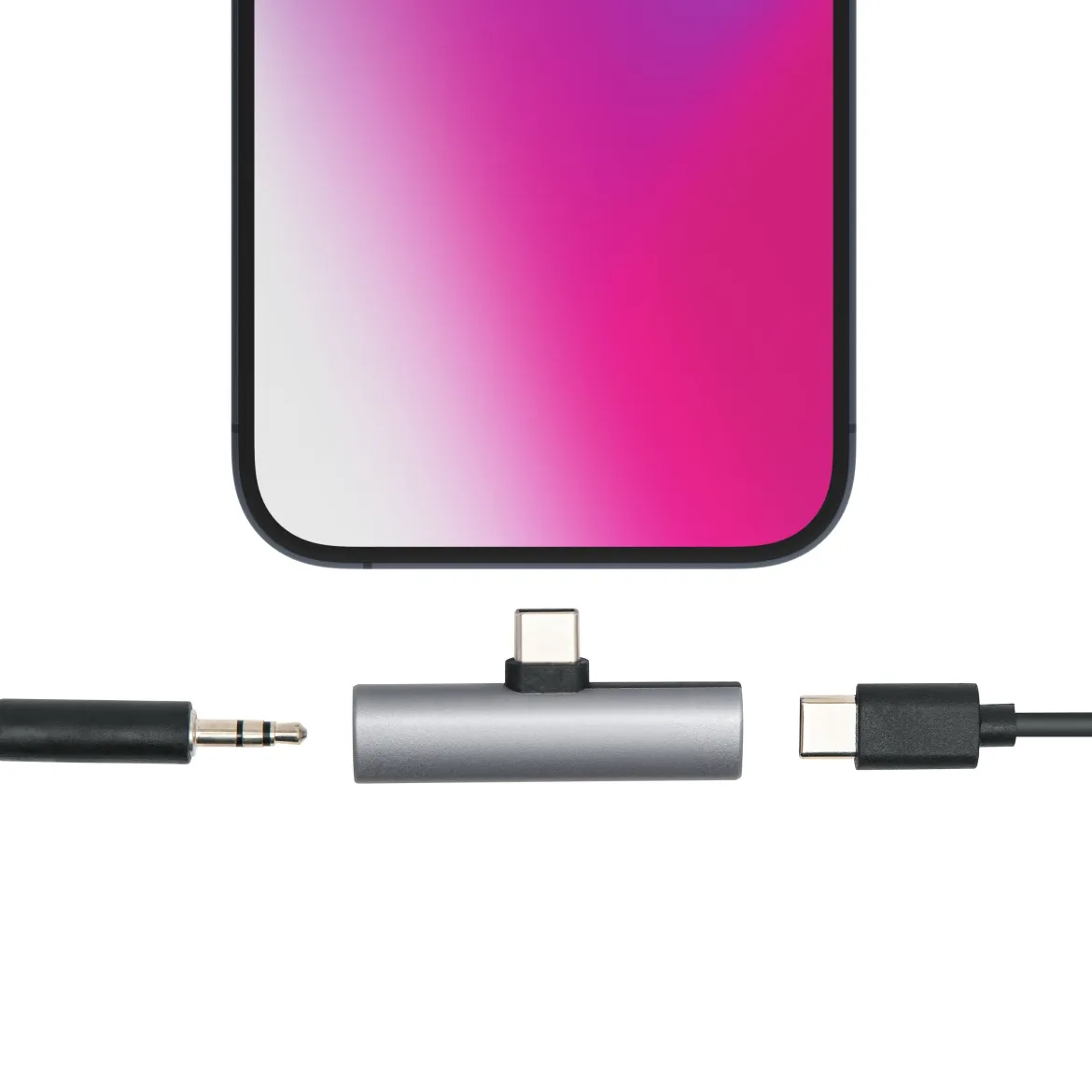 Linocell USB-C til USB-C og 3,5 mm lydadapter