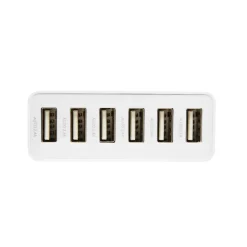 Linocell USB-opladestation 6 porte - Hvid