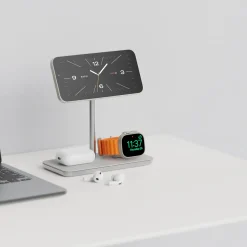 Linq 3-i-1 Qi2 trådløs opladestander til iPhone, Apple Watch og AirPods