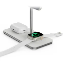 Linq 3-i-1 Qi2 trådløs opladestander til iPhone, Apple Watch og AirPods