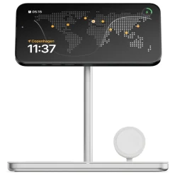 Linq 3-i-1 Qi2 trådløs opladestander til iPhone, Apple Watch og AirPods