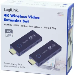 LogiLink HDW0102 trådløs 4K HDMI video extender (HDMI til HDMI) 30 m