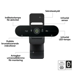Logitech Brio 4K webcam med Windows Hello