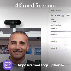 Logitech Brio 4K webcam med Windows Hello