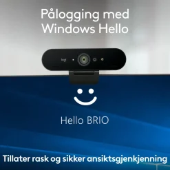 Logitech Brio 4K webcam med Windows Hello