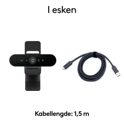 Logitech Brio 4K webcam med Windows Hello