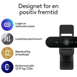 Logitech Brio 4K webcam med Windows Hello