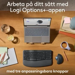 Logitech Ergo M575S trådløs trackball-mus, Graphite