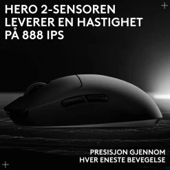 Logitech G Pro 2 Trådløs gaming-mus til professionelle - Sort