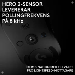 Logitech G Pro 2 Trådløs gaming-mus til professionelle - Sort