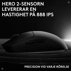 Logitech G Pro 2 Trådløs gaming-mus til professionelle - Sort