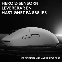 Logitech G Pro 2 Trådløs gaming-mus til professionelle - Hvid