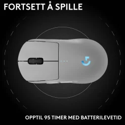 Logitech G Pro 2 Trådløs gaming-mus til professionelle - Hvid