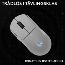 Logitech G Pro 2 Trådløs gaming-mus til professionelle - Hvid