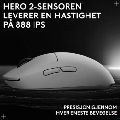Logitech G Pro 2 Trådløs gaming-mus til professionelle - Hvid