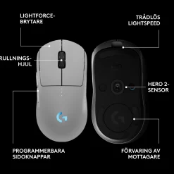 Logitech G Pro 2 Trådløs gaming-mus til professionelle - Hvid