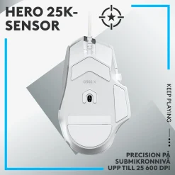 Logitech G 502 X Gamingmus - Hvid