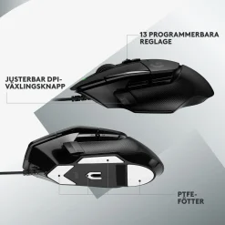 Logitech G 502 X Gamingmus - Sort