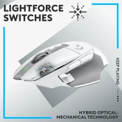 Logitech G 502 X Lightspeed Trådløs gamingmus - Hvid