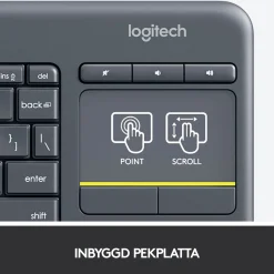 Logitech K400 Plus Trådløst tastatur med touchpad
