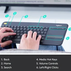 Logitech K400 Plus Trådløst tastatur med touchpad